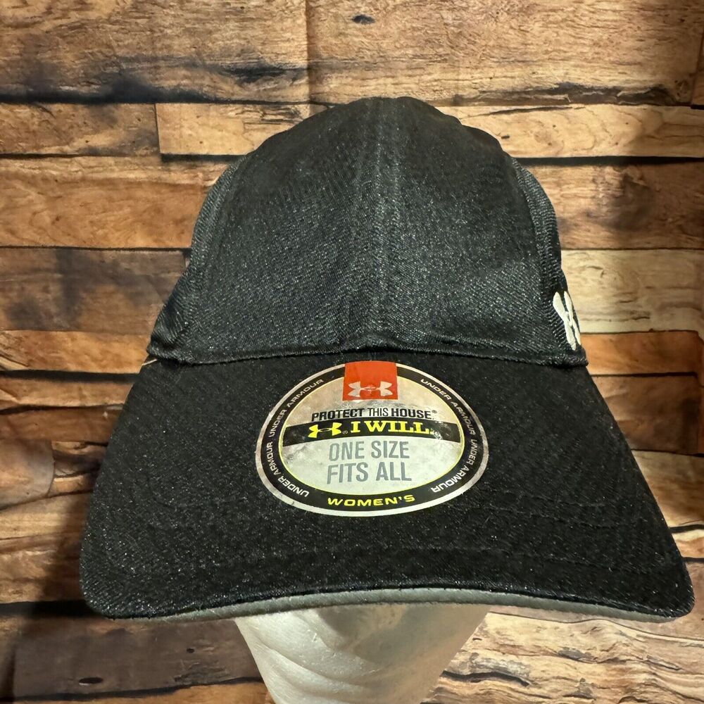 Under Armour Womens OSFA Black Baseball Cap Hat HeatGear Protect This House
